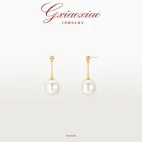 G XIAOXIAO 镀K金 时尚气质高级感百搭珠子耳环 B15H38 B15H39