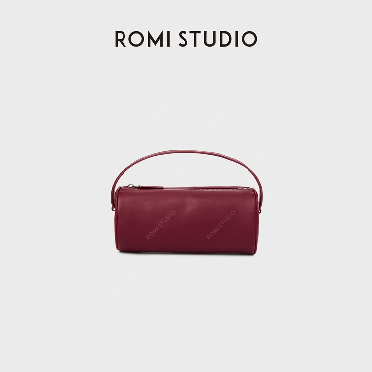ROMI STUDIO 首饰袋 羊皮细腻纹理复古柔软笔袋圆筒包RWCLP36892