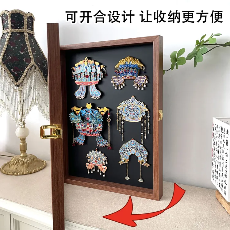 国博凤冠冰箱贴展示框磁吸文创冰箱贴收纳防尘可挂墙收藏相框