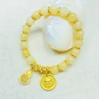 K0393经典黄财财葫芦盘缠手链多样性发货49069
