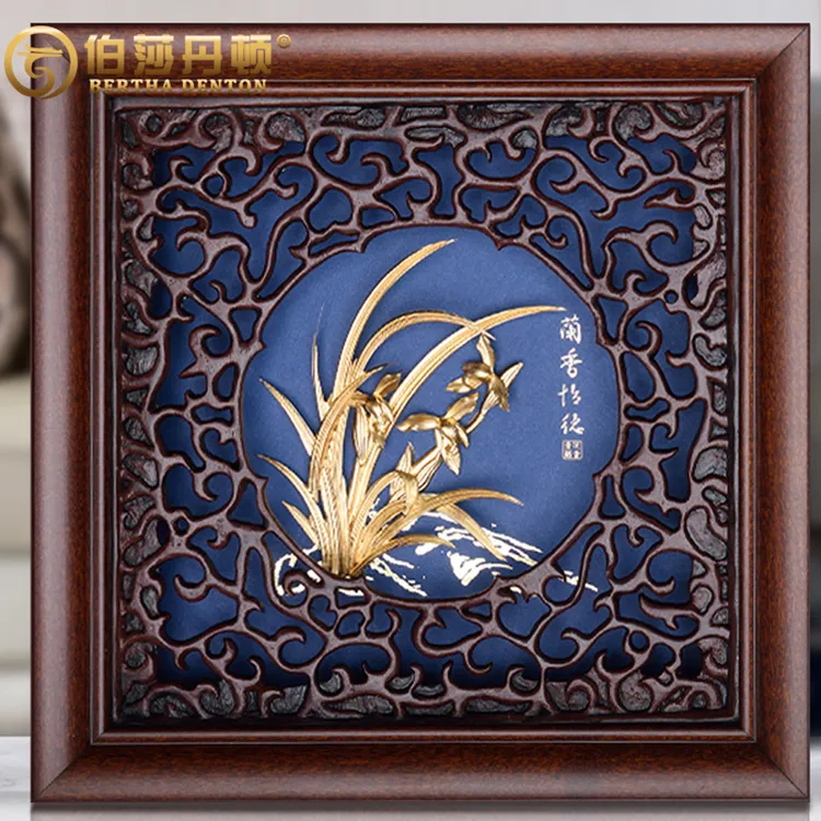 BERTHA DENTON/伯莎丹顿兰花兰香怡德金箔画礼品饰画礼物摆件挂画