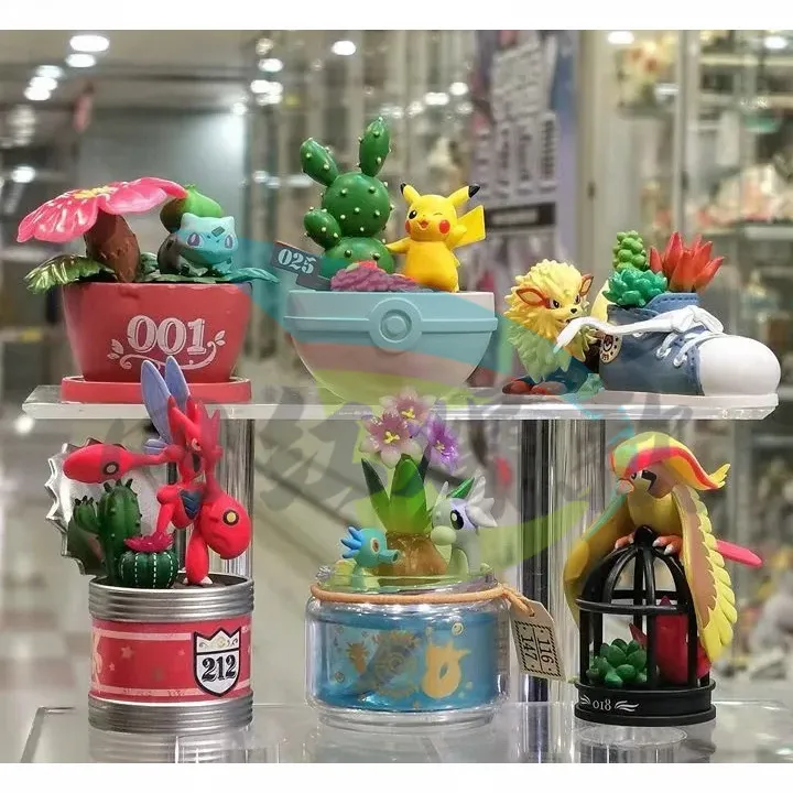 口袋妖怪Q版6款盆栽1代2代迷你龙皮卡丘妙蛙种子盒蛋手办