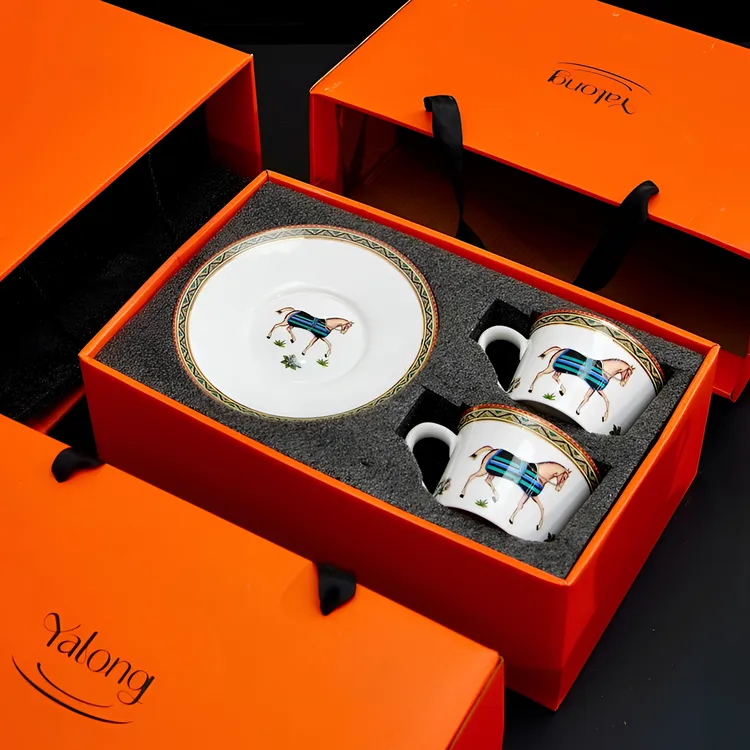 【高骨瓷罗马杯碟】200ml下午茶杯碟咖啡杯碟