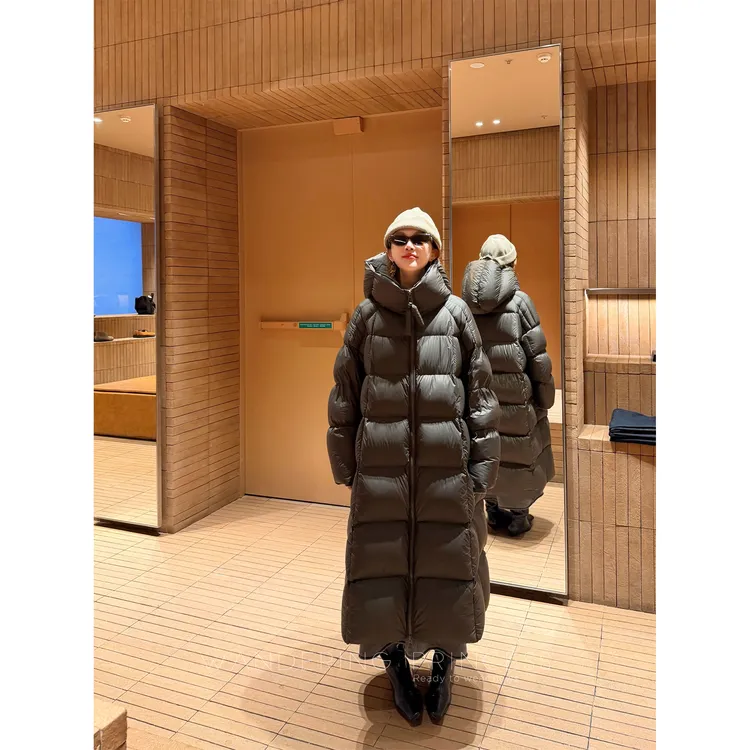 钱美西12/10新品90白鹅绒御寒Top级科技蓄热轻三防泡芙长款羽绒服