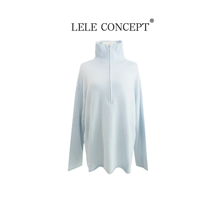 LELE CONCEPT丨「丽」气质优雅新款半拉链毛衫FS25D0154W