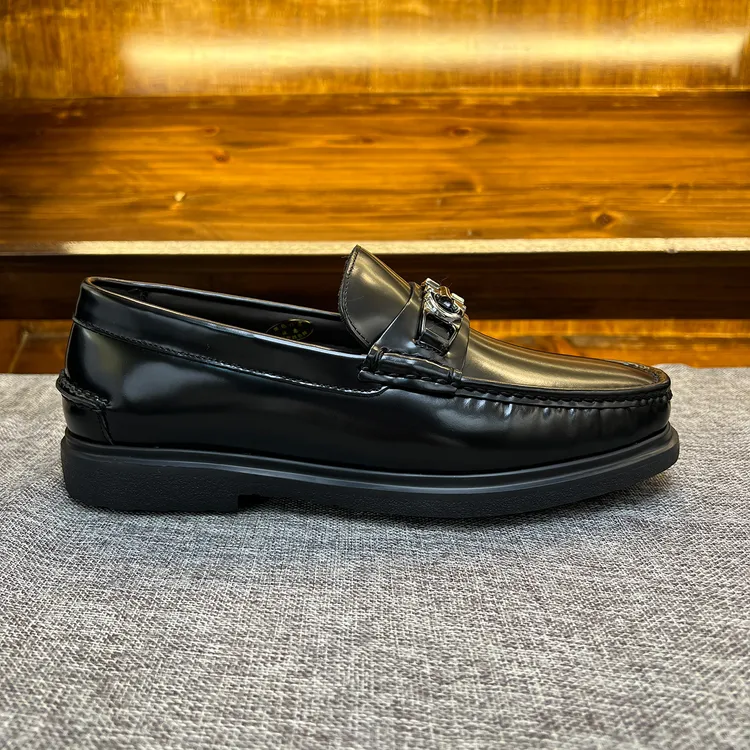 黑色真皮亮皮时尚潮流舒适百搭轻便夏季德比英伦风男款男士皮鞋