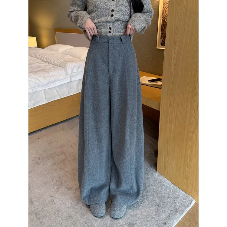 【YANYAN】冬季加厚休闲裤女小个子阔腿长裤YY-5678