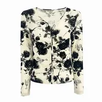 【达人专属】水墨画抽褶显瘦小衫N1003