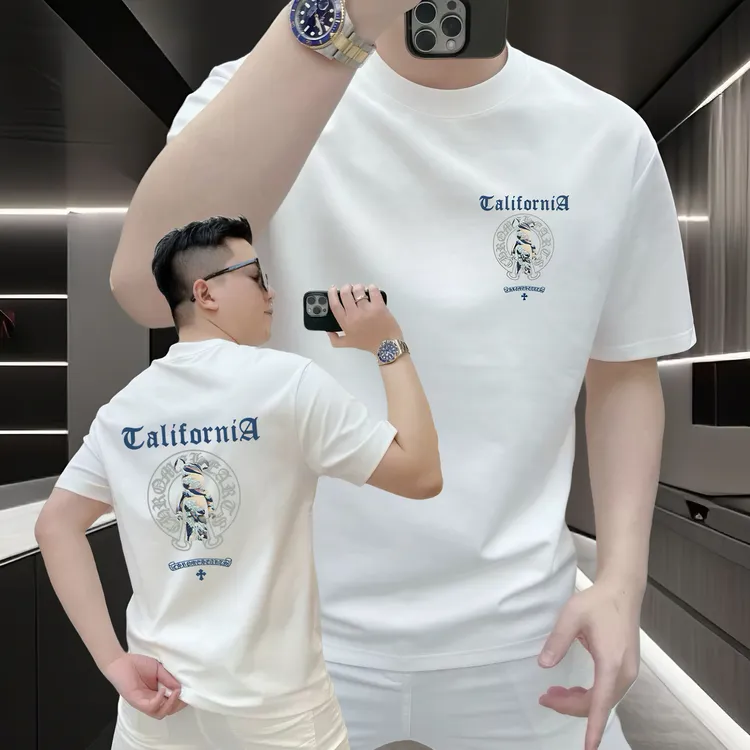 2025新款男士半袖T恤青年纯棉百搭宽松夏季潮流时尚圆领上衣打底t