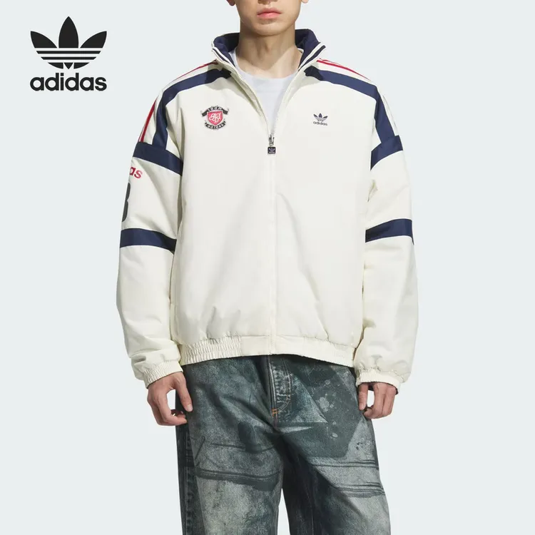 Adidas/阿迪达斯正品三叶草男士双面穿保暖立领棉服冬季KC0094