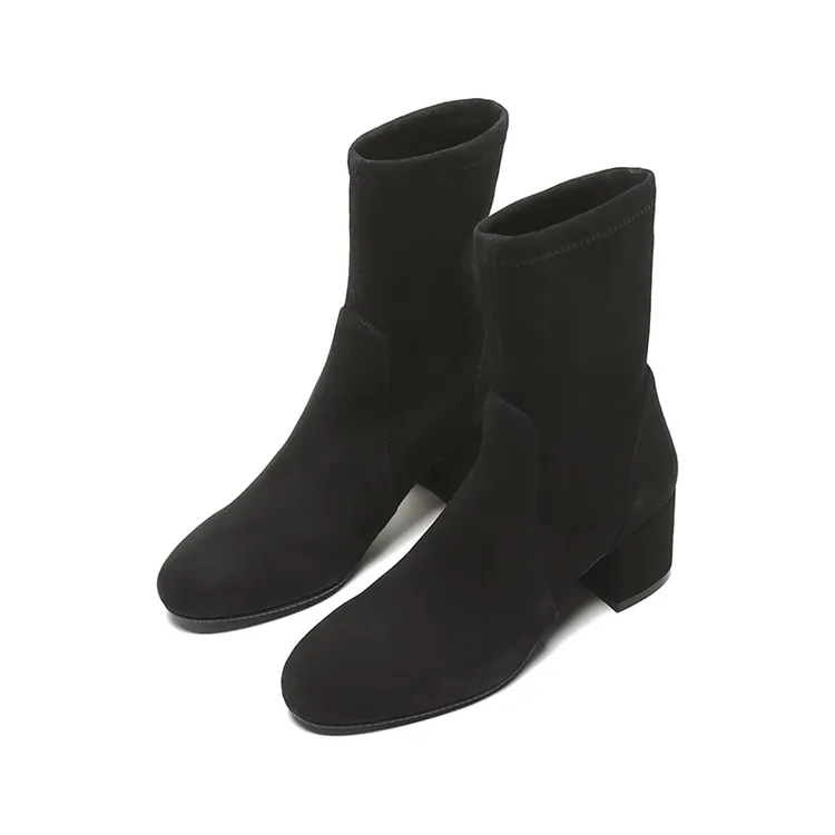 未使用 StuartWeitzman 女士高跟粗跟短靴跟高5cm ODETTA 50