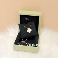 大吉中古/梵克雅宝18K金白贝母四叶草项链