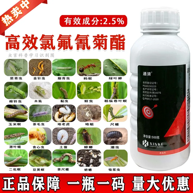 高效氯氟氰菊酯功夫菊酯杀虫剂甘蓝菜青虫专用农用杀虫药