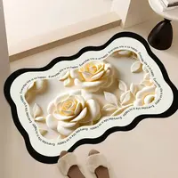 A002【50*80cm】硅藻泥入户门垫喜庆玄关厨房浴室防滑免洗地毯