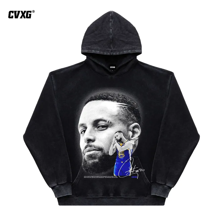 CVXG美式商店（库里大头）美式重磅纯棉球星T恤上衣篮球康利直喷