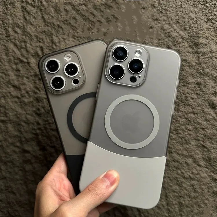 BANCA新款上下插拼适用苹果15promax磨砂iPhone16拼接13手机壳14