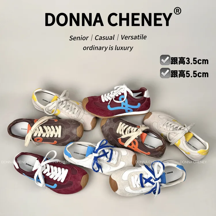 DONNA CHENEY小罗德讯鞋2026新色真皮内增3.5和5.5cm版阿甘休闲鞋商品图