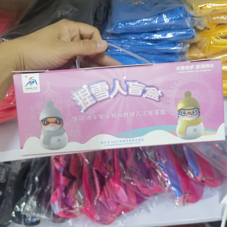 吉祥物捏雪人工艺盲盒一盒七个