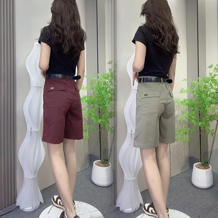 2025夏季欧货新款五分裤女百搭显瘦洋气休闲裤高腰薄料工装风