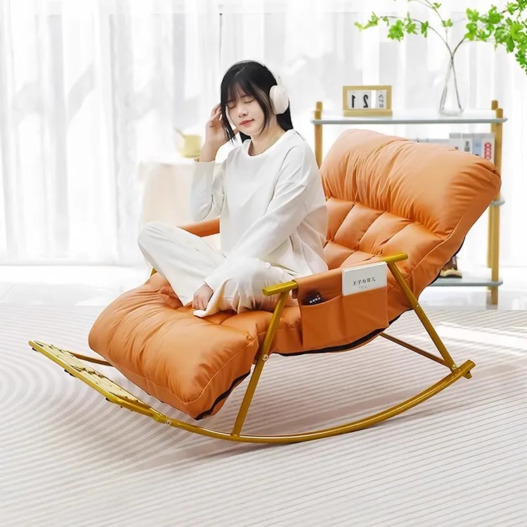 摇椅躺椅可折叠午休懒人沙发椅休闲午睡椅可躺可睡家用双人摇摇椅