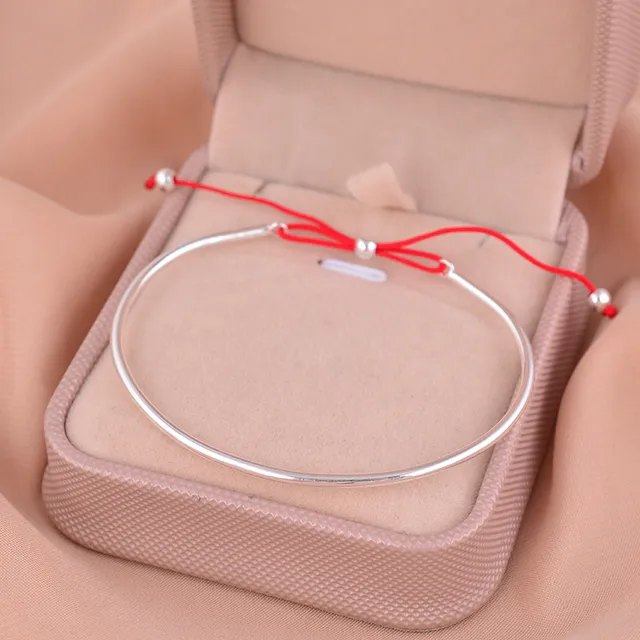925银手链 手链女925银手镯本命年红绳细圈手环蝴蝶结手绳送女友