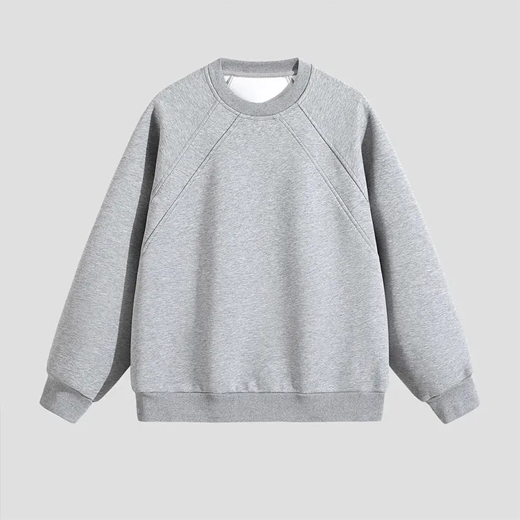 时尚休闲圆领卫衣男早秋新款拼接百搭高级感宽松套头衫外套DS