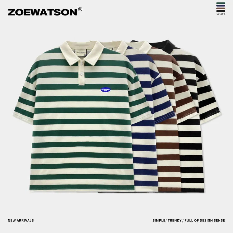 【李晨nic专属】条纹潮流Polo衫免烫格子上衣短袖水洗中袖夏季7082