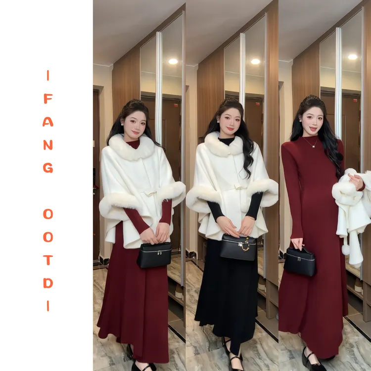 孕妇装秋冬新款时尚韩版收腰显瘦时尚气质长款针织孕妇连衣裙