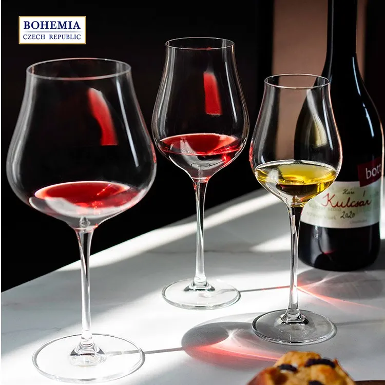 捷克BOHEMIA进口水晶玻璃红酒杯 葡萄酒杯简约风大容量家用套装