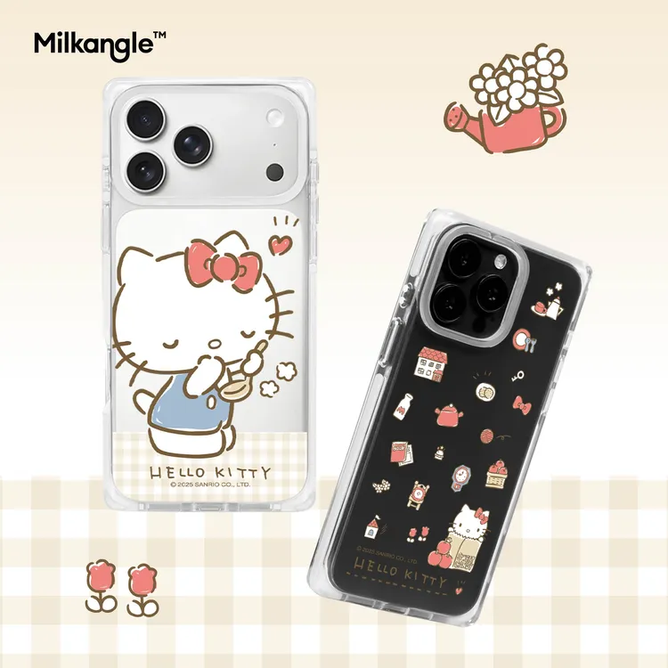 三丽鸥正版授权Kitty凯蒂猫甜铺甜喵食光适用iPhone17/16PM手机壳