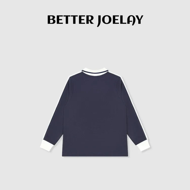 BETTER JOELAY-【海盐条纹】时尚简约T恤长袖潮流休闲风KH3370