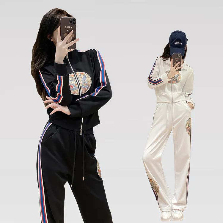 欧货潮牌休闲套装女2025春季网红款洋气炸街一整套减龄穿搭两件套