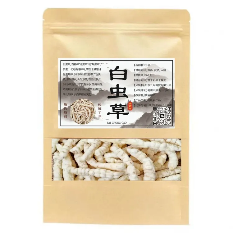 白虫草正品干货土冬虫草白虫草地蚕非党参