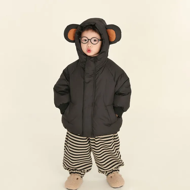 YeeHo0/英氏白鸭绒外套~儿童宝宝加厚羽绒服2025冬季新款小耳朵羽