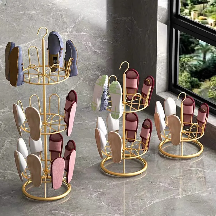 晾鞋架室外阳台落地凉鞋架铁艺晾晒鞋架旋转挂鞋架晒鞋子拖鞋神器