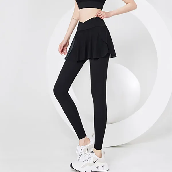 【梨型之光】运动假两件裙裤女高腰提臀速干显瘦跑步健身裤24001