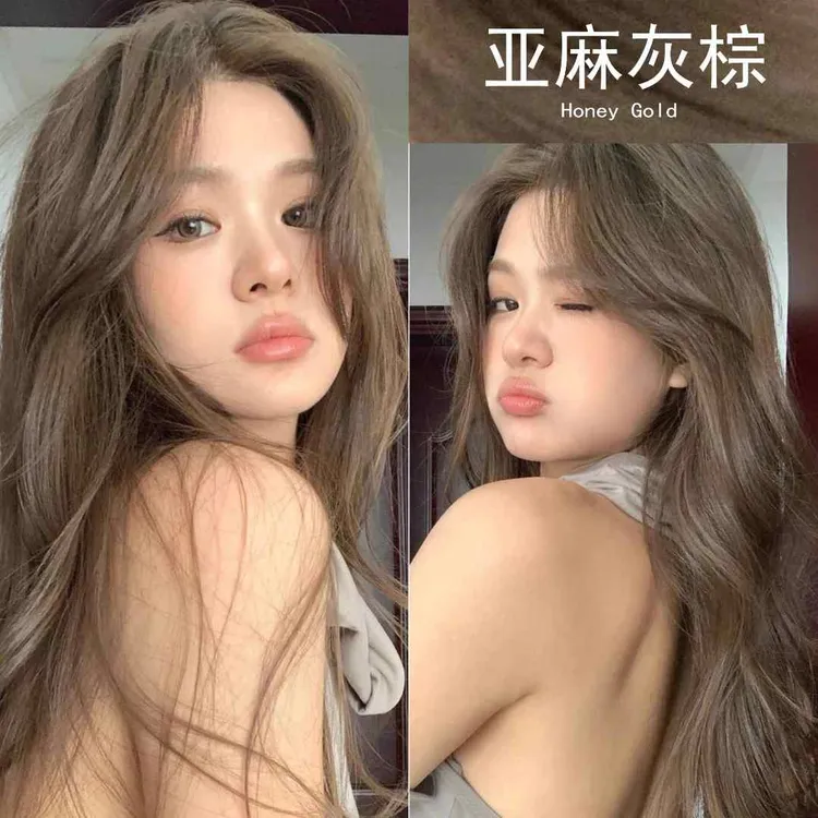 【买一赠一】亚麻灰棕染发膏新款流行色学生染免漂显白家用染发膏剂