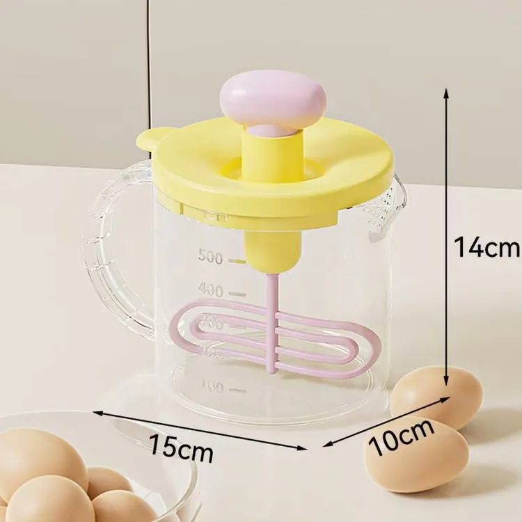 抢【包邮】多巴胺按压过滤打蛋器手动搅拌器奶油打发器烘焙小工具