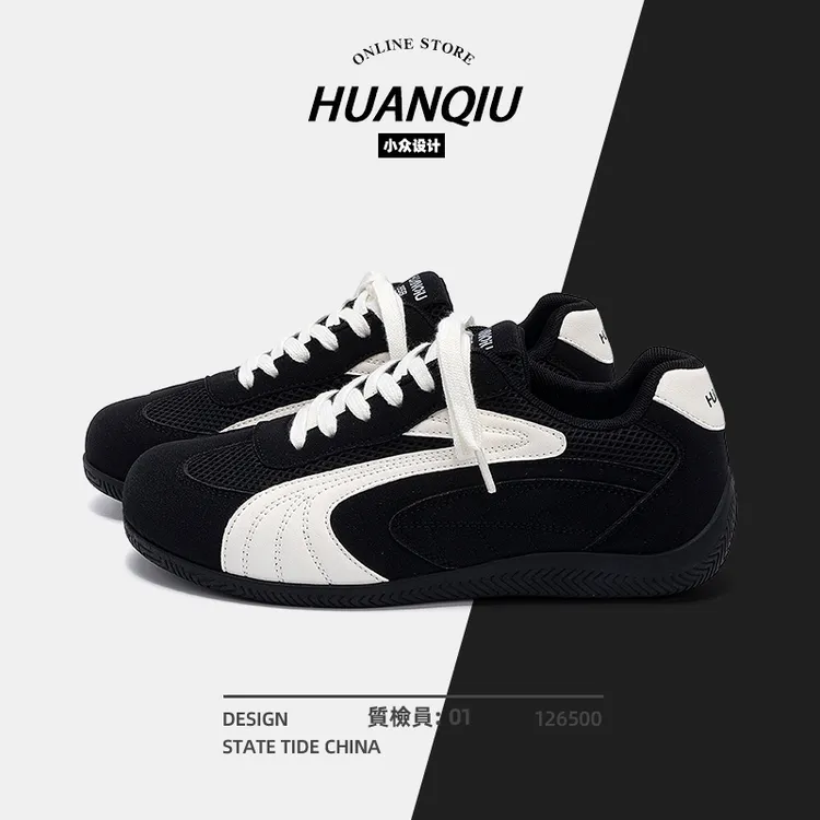 环球2025秋季时尚潮流运动休闲鞋透气低帮小众男士薄底网面复古鞋