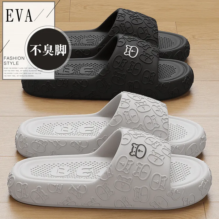 红豆一字拖男士夏季2026新款家居室内防滑休闲舒适不臭脚拖鞋男款商品图