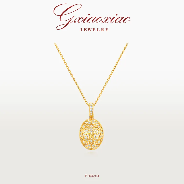 GXIAOXIAO镀K金轻奢高级感气质百搭椭圆鸢尾花F16X364