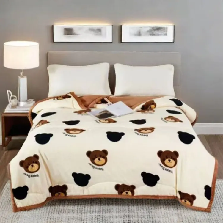 新款冬季加厚保暖牛奶绒被子牛奶绒冬被