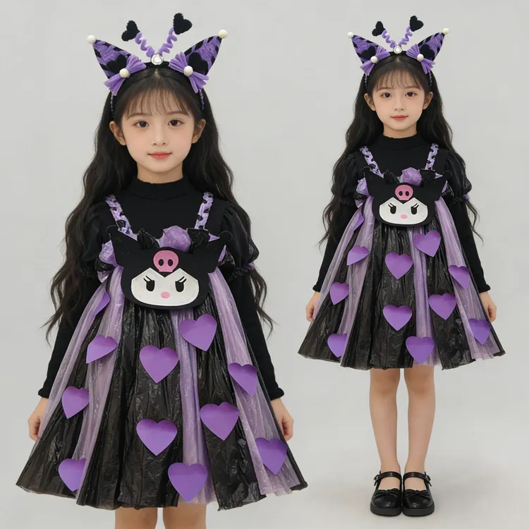 环保时装秀走秀服装男女手工DIY制作库洛米走秀环保衣服