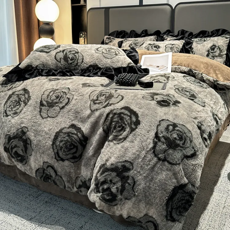 加厚兔兔毛绒被套单件牛奶绒加厚加绒学生宿舍双面珊瑚绒被罩被单