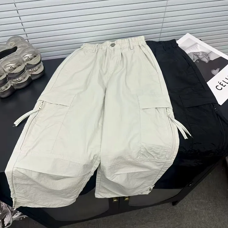 女童纯棉工装裤儿童男童百搭裤子女孩初秋薄款开学季洋气休闲裤