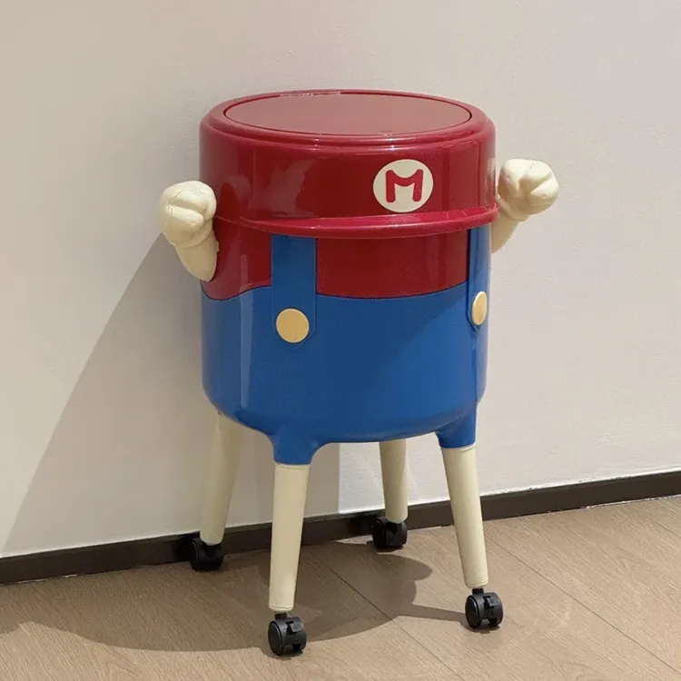 MOMO垃圾桶家用高级感轻奢客厅大号大容量可移动免弯腰高脚PH