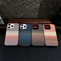 适用iPhone16华为小米OPPO手机壳磁吸凯夫拉纹理壳轻薄防摔保护套