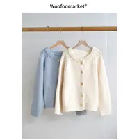 【海街日集】温暖厚实粗棒针复古毛衣外套女秋冬 AWMY129