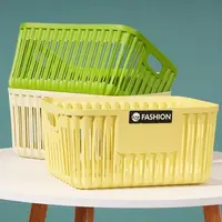 桌面塑料筐储物篮收纳筐桌面多功能置物篮零食杂物篮家用储物镂空