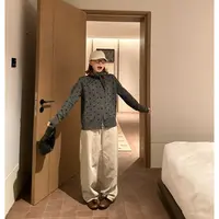 Our2【竹节浅卡其】设计感百搭直筒卡其休闲牛仔裤【X5881】